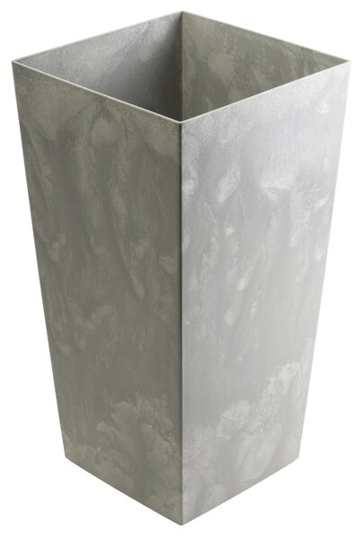PLASTOVÝ KVĚTINÁČ PORTO 75X39,5X39,5 CM IMITACE BETONU ŠEDÁ