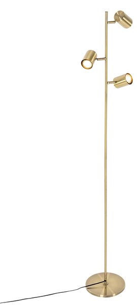 Moderní stojací lampa bronzová 3-světlo - Jeana