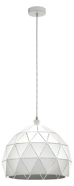 EGLO Moderní závěsné osvětlení ROCCAFORTE, 1xE27, 60W, bílé 97855