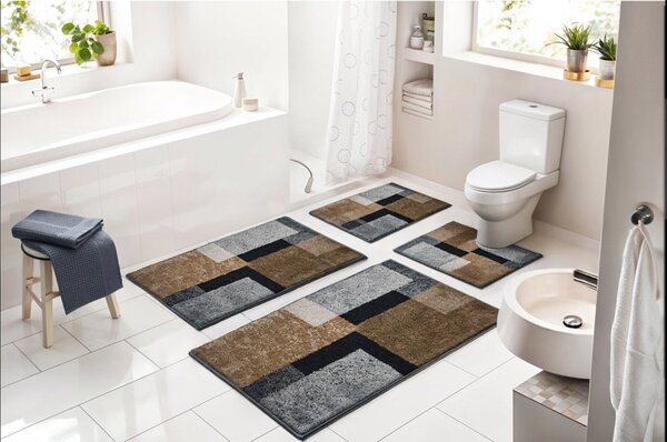 GRUND ATALA - Koupelnová předložka taupe Rozměr: 50x60 cm s výřezem pro WC