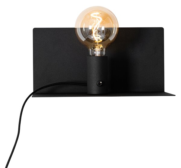Moderní nástěnná lampa černá magnetická nastavitelná - Muro