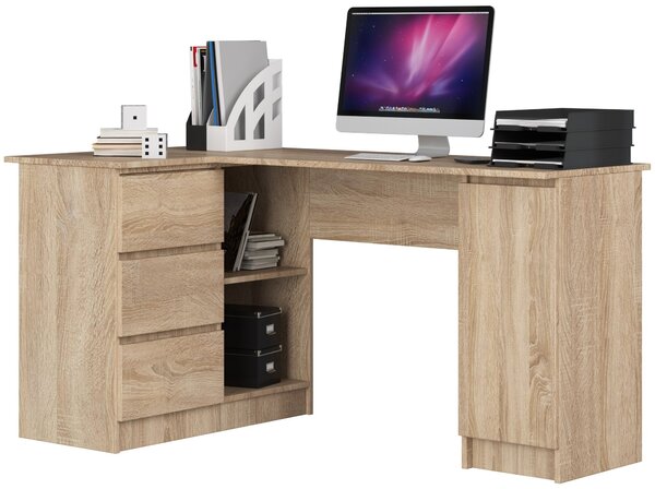 Ak furniture Rohový psací stůl B20 155 cm dub sonoma levý