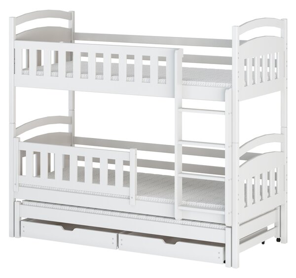 Patrová postel ROMERIA bílá, 90x200 cm