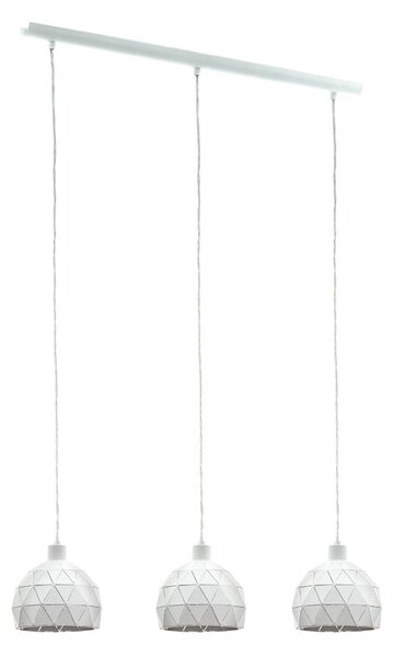 EGLO Moderní závěsné světlo na lanku ROCCAFORTE, bílé 97857