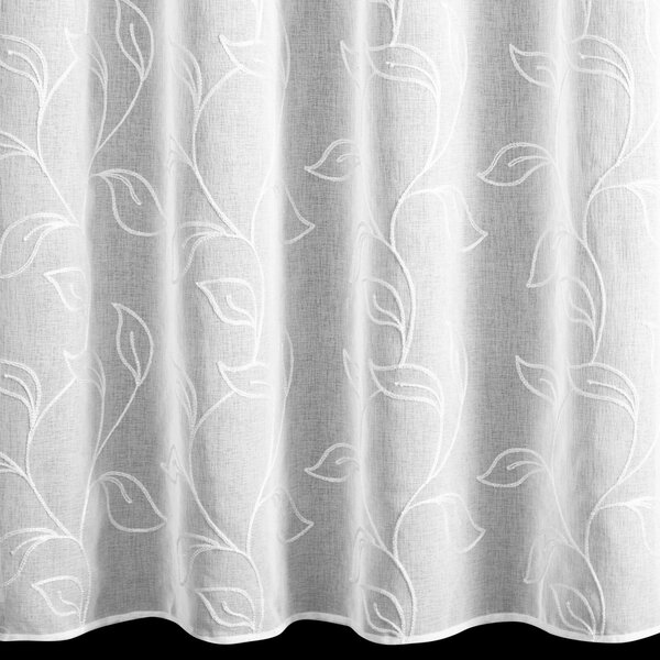 ZÁCLONA NA KROUŽCÍCH ANIRA 350X250 CM BÍLÁ