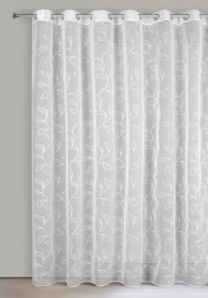 ZÁCLONA NA KROUŽCÍCH ANIRA 350X250 CM BÍLÁ