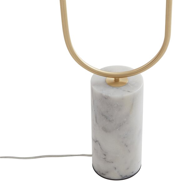 Stojací lampa v art deco stylu mosaz s čirým sklem 2-světlo - Rid