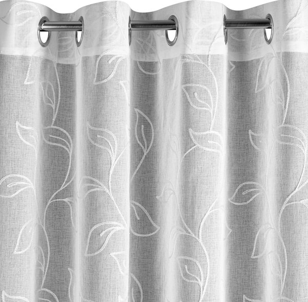 ZÁCLONA NA KROUŽCÍCH ANIRA 350X250 CM BÍLÁ
