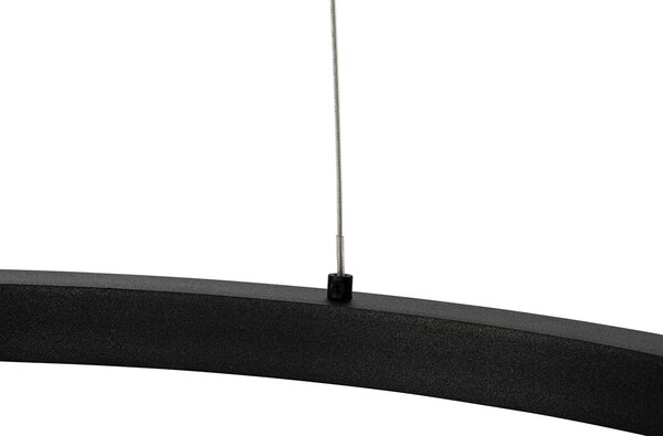 Závěsné svítidlo černé 60 cm vč. LED 3-stupňové stmívání - Girello