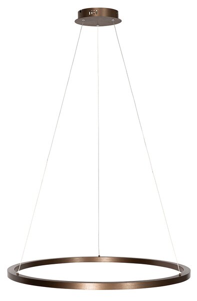 Závěsné svítidlo bronzové 80 cm vč. LED s 3-stupňovým stmíváním - Girello