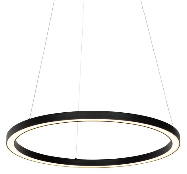 Závěsné svítidlo černé 60 cm vč. LED 3-stupňové stmívání - Girello