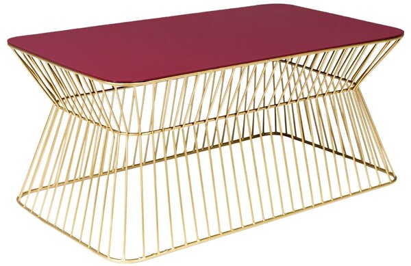 Vínovo zlatý kovový konferenční stolek BOLD MONKEY NO OFFENCE