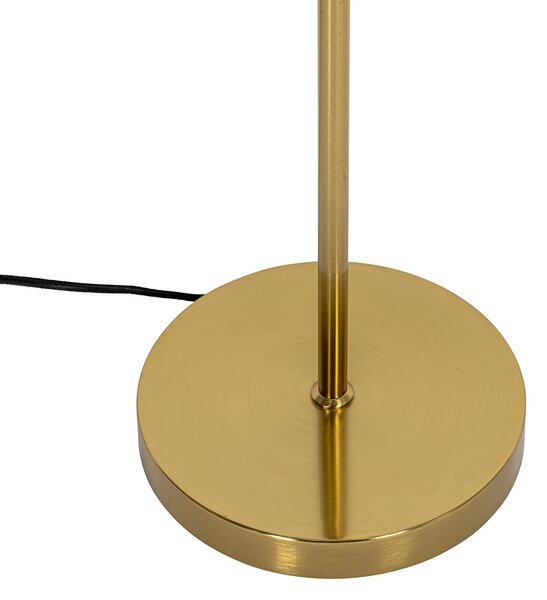 Stojací lampa zlatá s opálovým sklem 3-světlo nastavitelná - Anouk