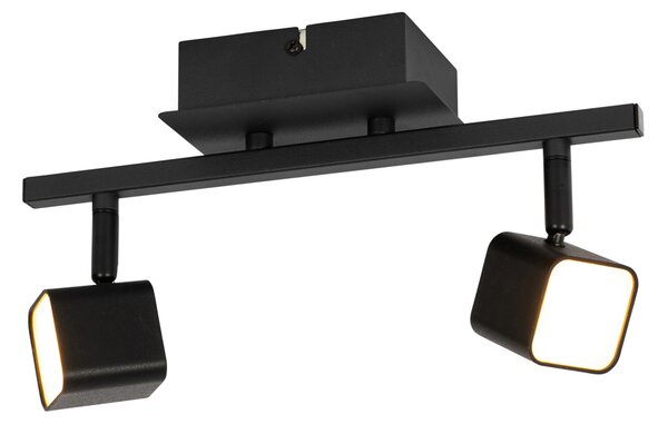 Moderní stropní svítidlo černé vč. LED 2-světlo - Nola