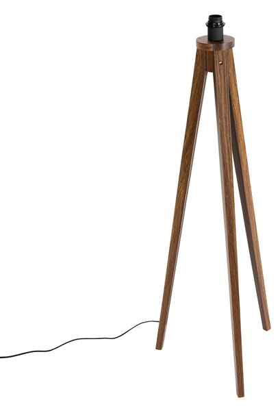 Rustikální stojací lampa stojan ořechové dřevo - Tripod Classic
