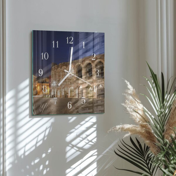 Skleněné hodiny Noční světlo zskb-30x30-00083991