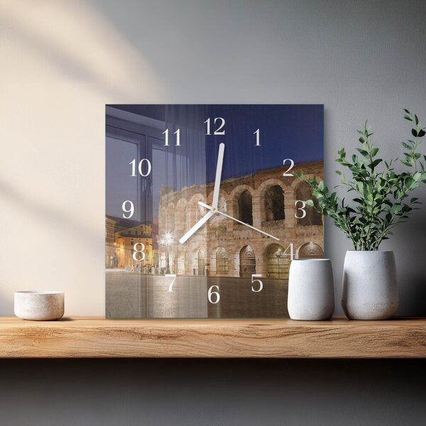 Skleněné hodiny Noční světlo zskb-30x30-00083991