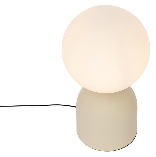 Stolní lampa béžová s opálovým sklem - Pallon Trend
