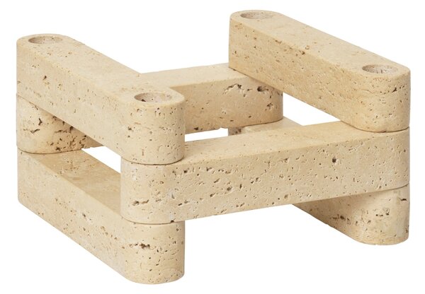 FERM LIVING Modulární svícen Newel, Travertine