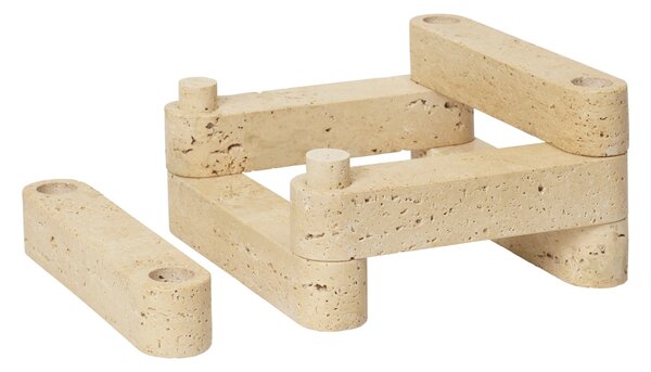 FERM LIVING Modulární svícen Newel, Travertine