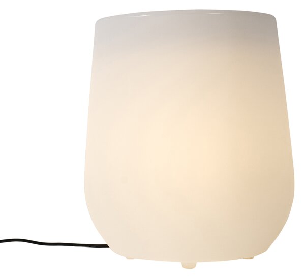 Venkovní stojací lampa květináč bílá IP44 - Flowerpot