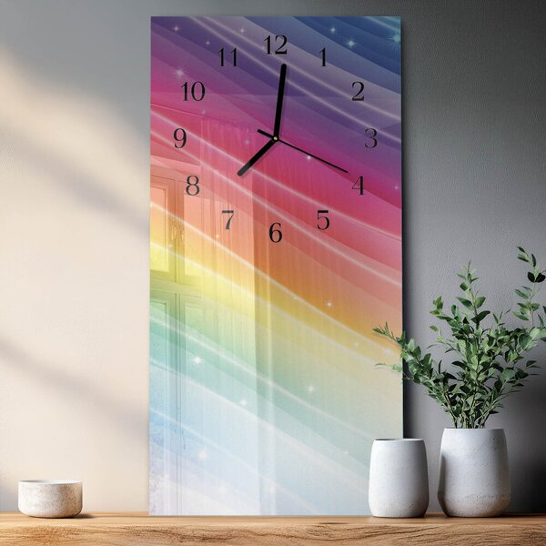 Skleněné hodiny vertikální Duha zsppc-30x60-00180788