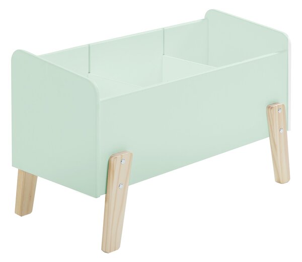 Mátově zelený lakovaný úložný box na hračky Vipack Kiddy 39 x 80 cm