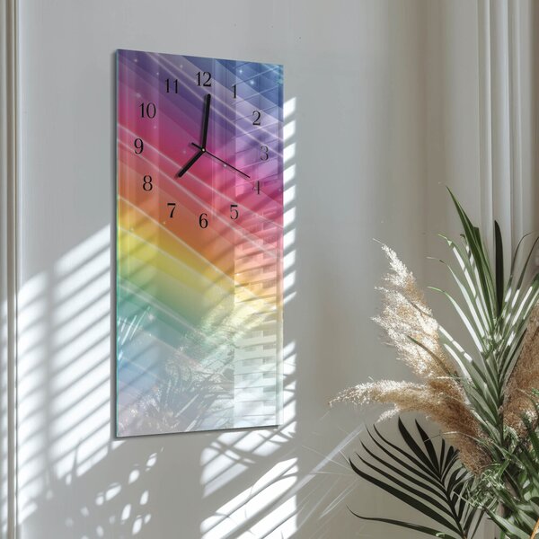 Skleněné hodiny vertikální Duha zsppc-30x60-00180788