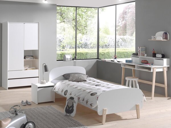 Bílý lakovaný psací stůl Vipack Kiddy 60 x 110 cm