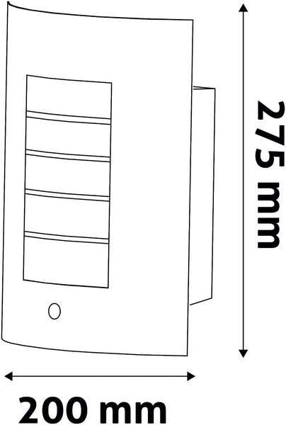 Avide AOLWE27-MOR-S-AN MORRO - Venkovní nástěnné antracitové svítidlo s čidlem 1 x E27, IP44, 41523 (Svítidlo na venkovní zeď se senzorem pohybu)