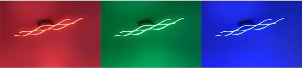 JUST LIGHT. 16266-55 -LED RGB Stm. stropní svítidlo LOLA WAVE LED/30W/230V + DO