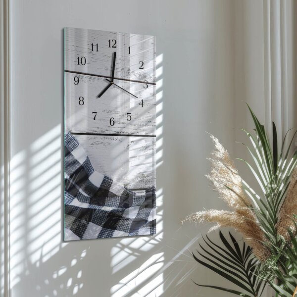Skleněné hodiny vertikální Látkový stůl zsppc-30x60-00180876