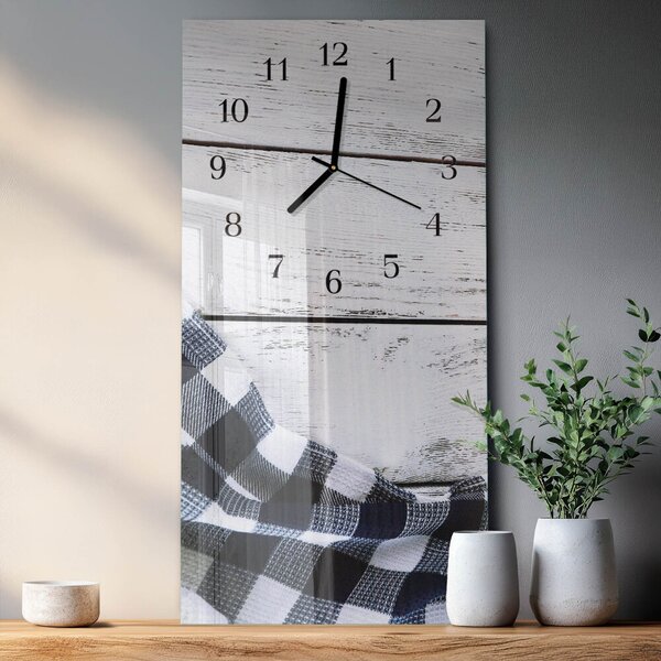 Skleněné hodiny vertikální Látkový stůl zsppc-30x60-00180876