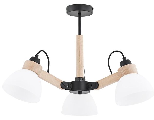 Přisazený lustr DANTONA 3xE27/15W/230V černá/béžová