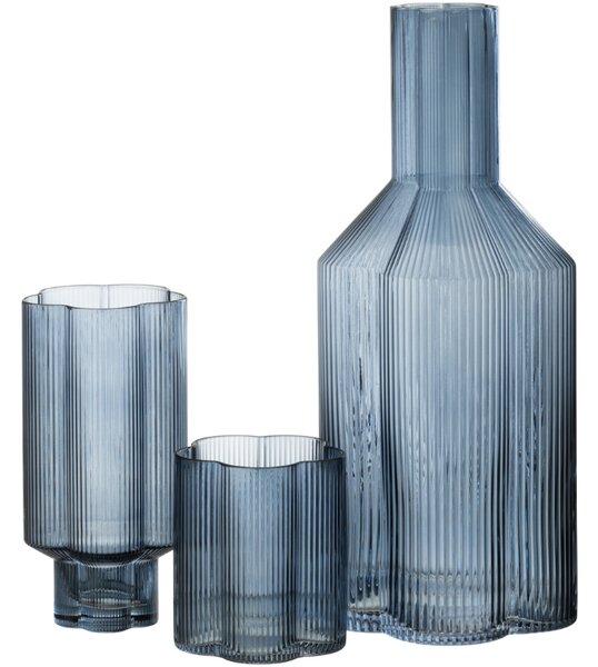 Modrá sklenička J-line Froh 220 ml