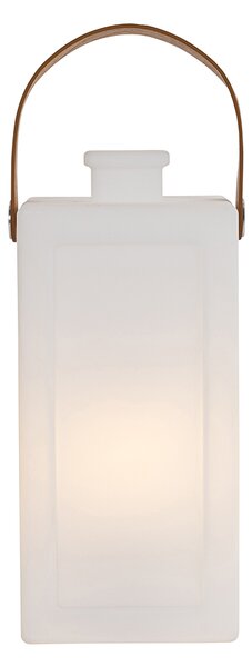 Sada 2 stolních lamp bílých s efektem plamene dobíjecích IP44 - Stard