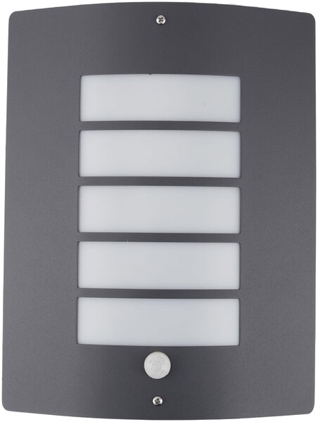 Avide AOLWE27-MOR-S-AN MORRO - Venkovní nástěnné antracitové svítidlo s čidlem 1 x E27, IP44, 41523 (Svítidlo na venkovní zeď se senzorem pohybu)