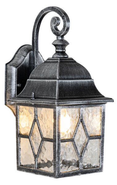 Romantická venkovní nástěnná lampa starožitné stříbro - Londýn