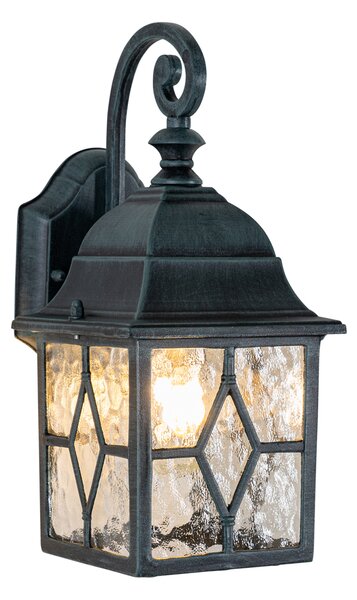 Romantická venkovní nástěnná lampa tmavě zelená - London