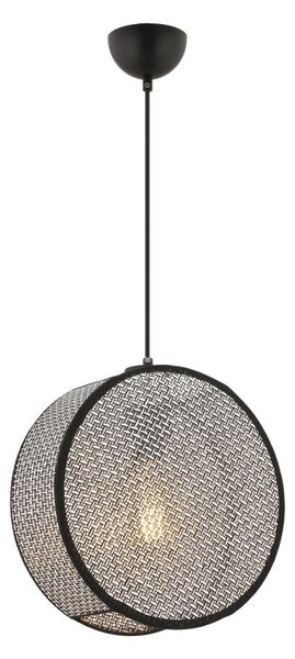 Lustr na lanku BIG DRUM 1xE27/60W/230V šedá/černá