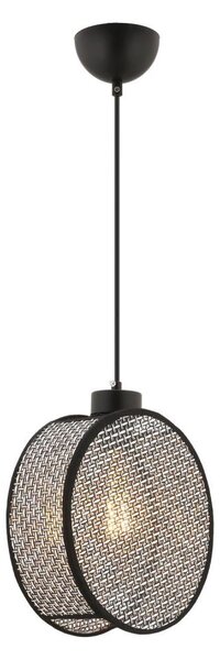 Lustr na lanku DRUM 1xE27/60W/230V šedá/černá