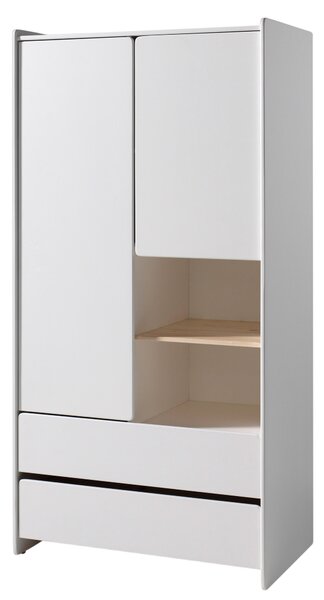 Bílá lakovaná šatní skříň Vipack Kiddy 90 x 55 cm