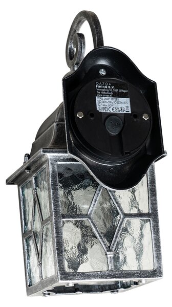 Romantická venkovní nástěnná lampa starožitné stříbro - Londýn