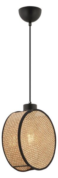 Lustr na lanku DRUM 1xE27/60W/230V hnědá/černá