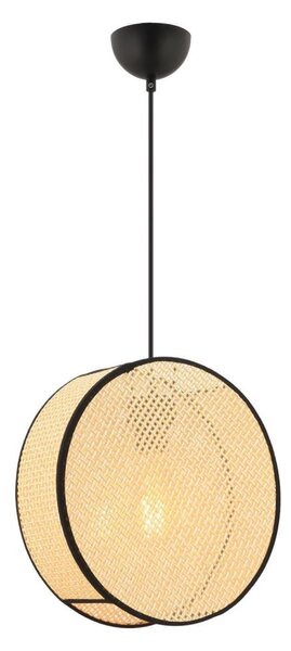 Lustr na lanku BIG DRUM 1xE27/60W/230V béžová/černá