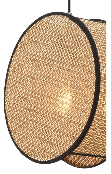 Lustr na lanku BIG DRUM 1xE27/60W/230V hnědá/černá