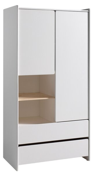 Bílá lakovaná šatní skříň Vipack Kiddy 90 x 55 cm