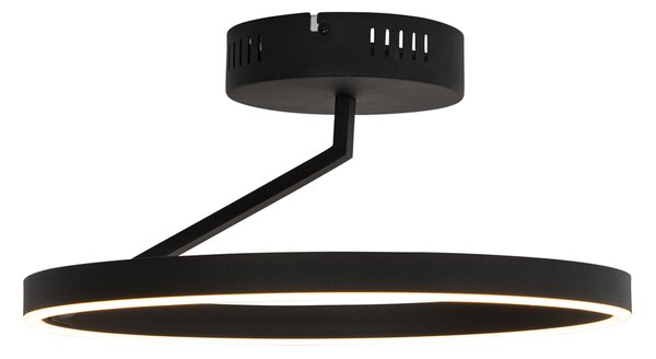 Designové stropní svítidlo černé vč. LED 3-stupňový stmívač - Anello
