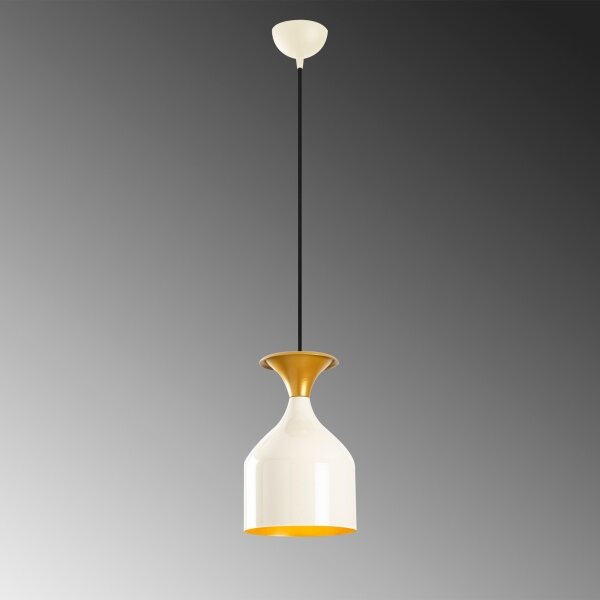 Lustr na lanku SIVANI 1xE27/40W/230V bílá/měděná