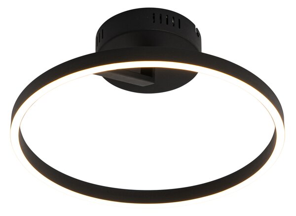 Designové stropní svítidlo černé vč. LED 3-stupňový stmívač - Anello